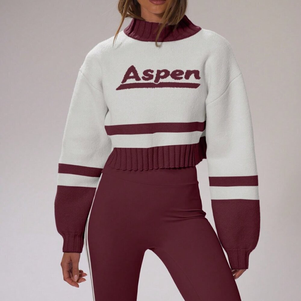Burgundy Casual Women's Sport Sweaters